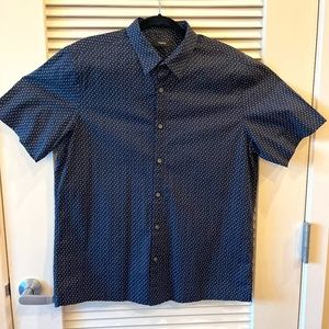 Sylvain Short-Sleeve Shirt (dark navy blue)